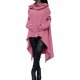 Fashion Solid Color Oversized Irregular Hoodies