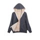 Women Soft Warm Hooded Sweatshirt Coat